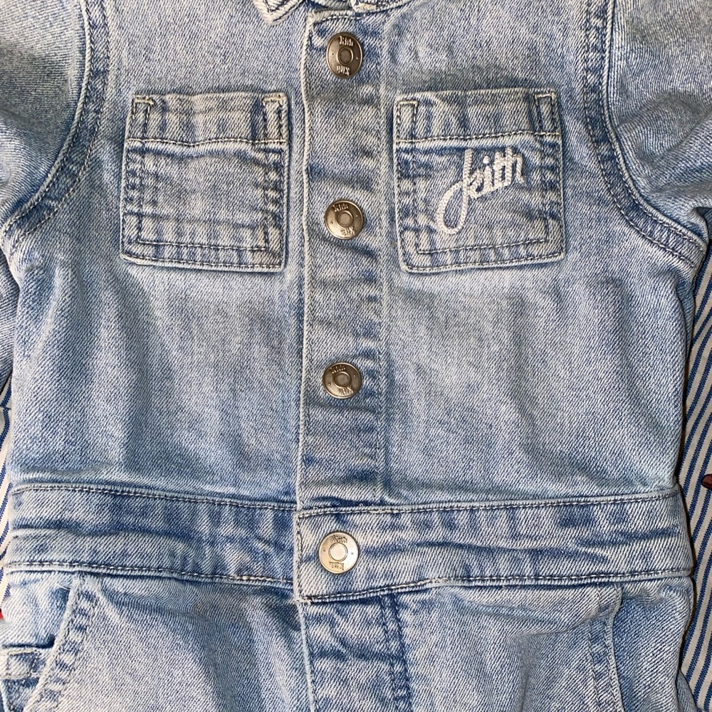 Kith Kids Light Wash Denim One Piece